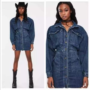 🚫sold🚫 Free People Bo Denim Long Sleeved Dress NWT M